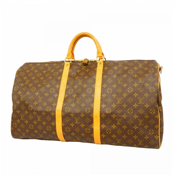 Louis Vuitton Brown Keepall Monogram Bandouliere Bag Boston - Picture 1 of 9